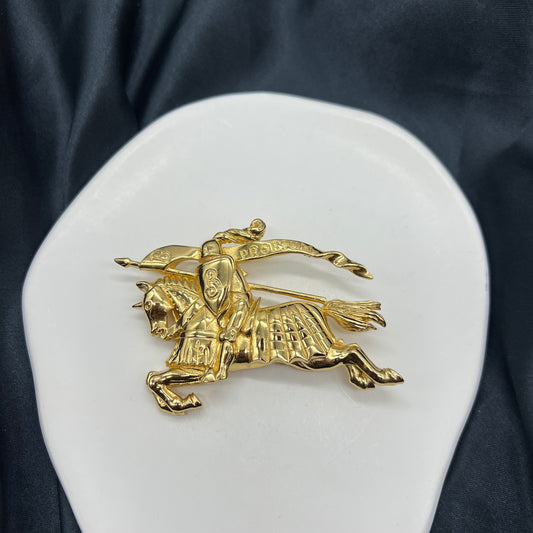 Burberry Vintage Golden Horse Brooch