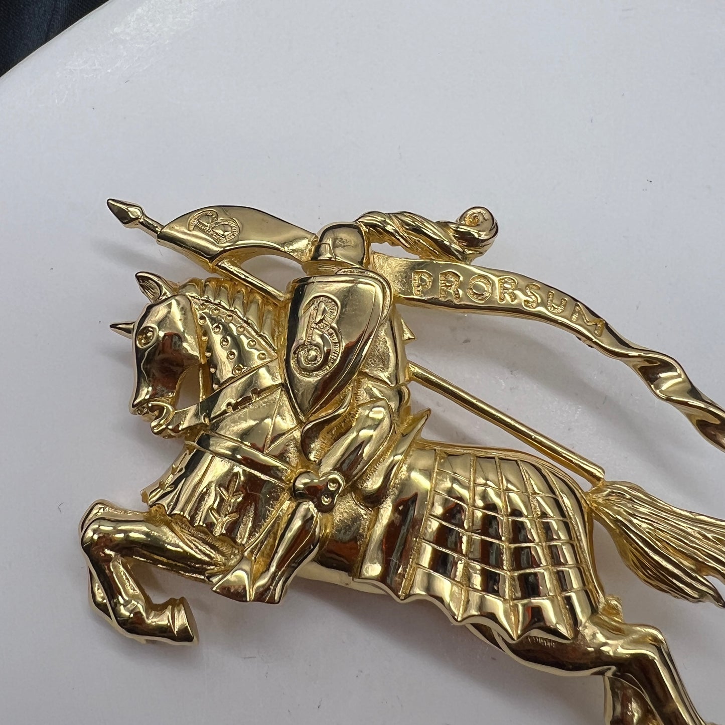 Burberry Vintage Golden Horse Brooch