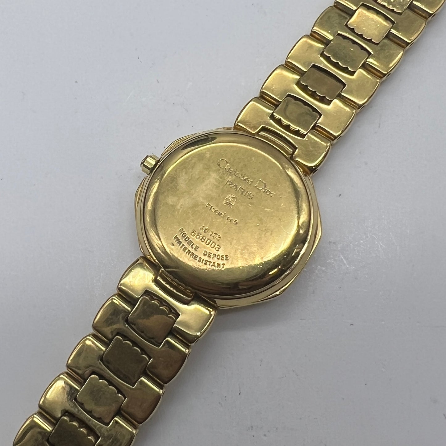 Christian Dior Vintage Octagon Golden Face And Dial Lady Watch