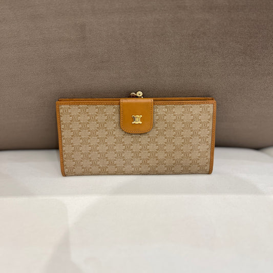 Celine Vintage Macadam Bi-Fold Long Wallet