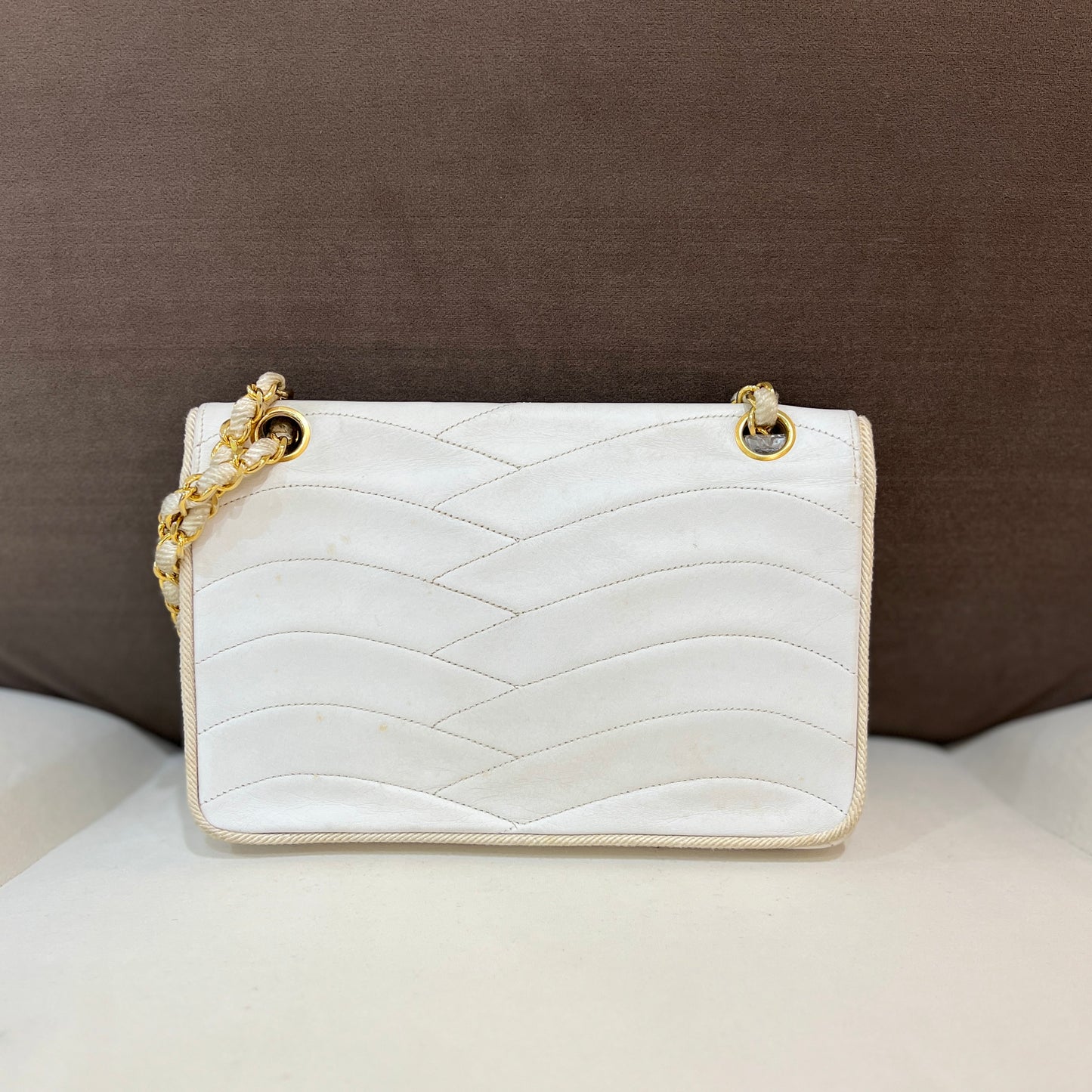 Chanel Shoulder Bag with Wave Stitch