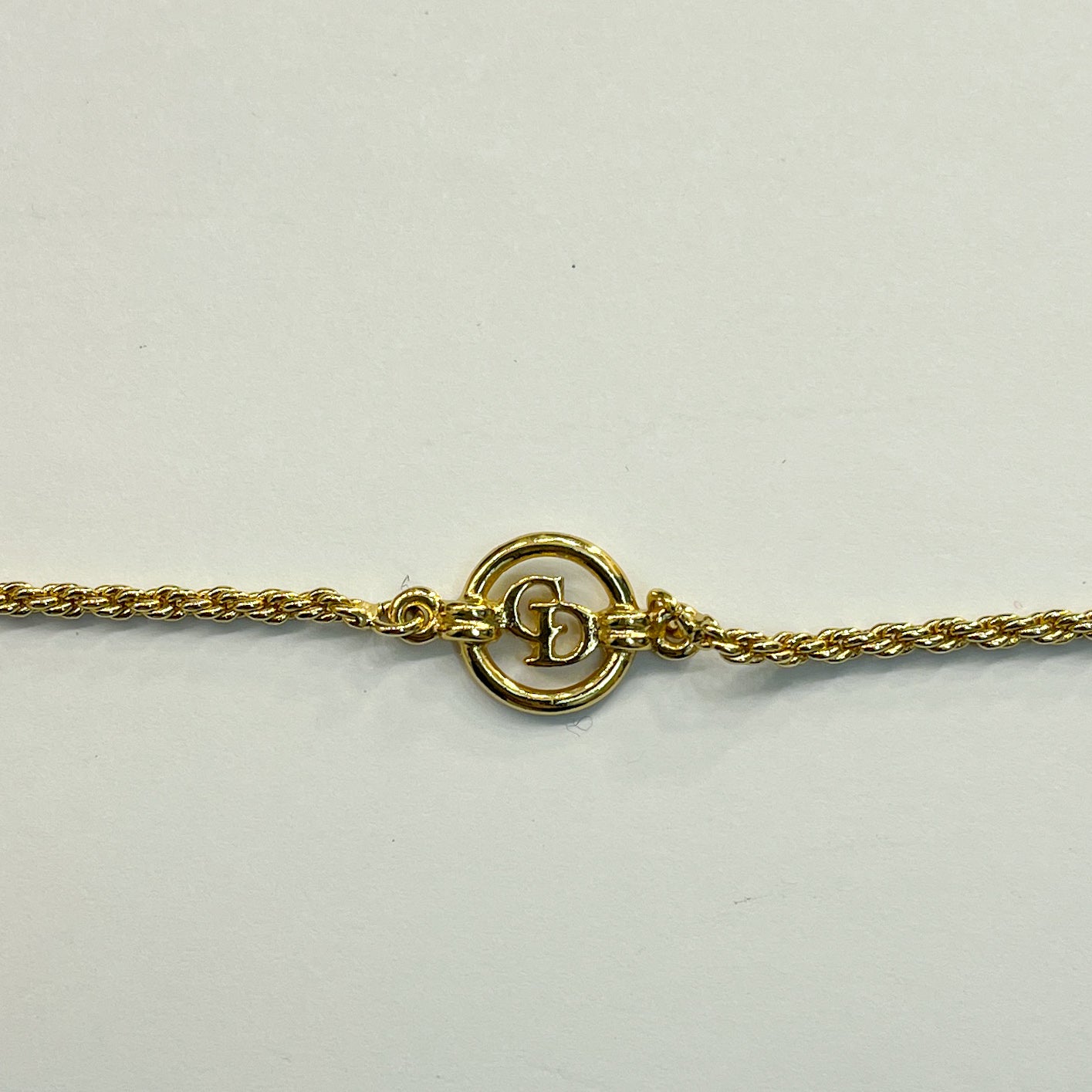 Christian Dior Vintage CD Logo Golden Bracelet