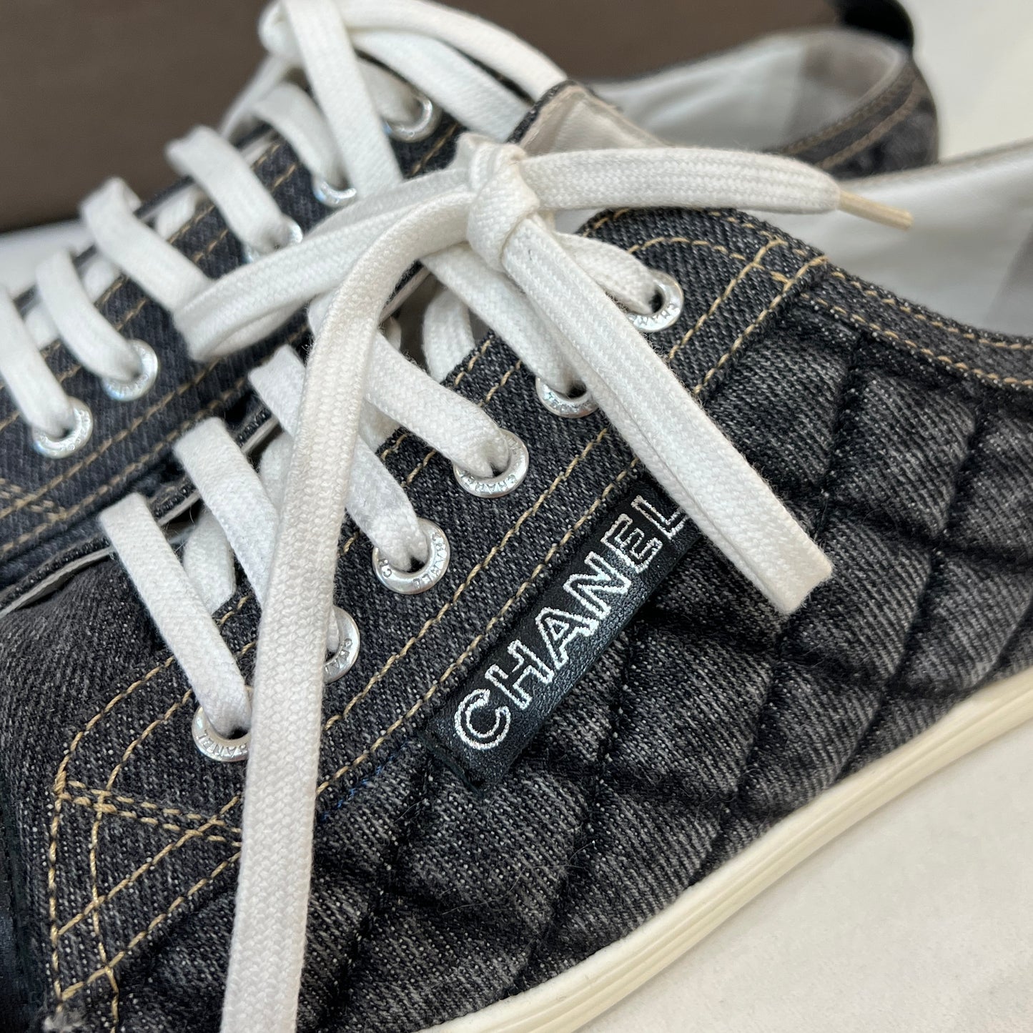 Chanel Denim and leather Sneaker