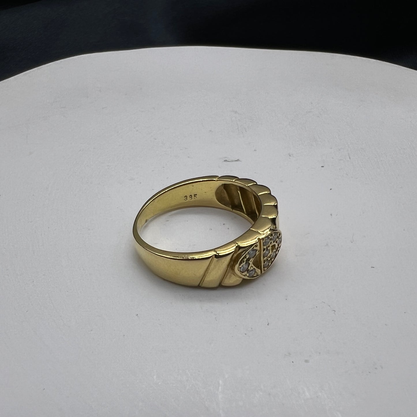 Christian Dior Vintage CD Logo Diamond 18K Ring #9