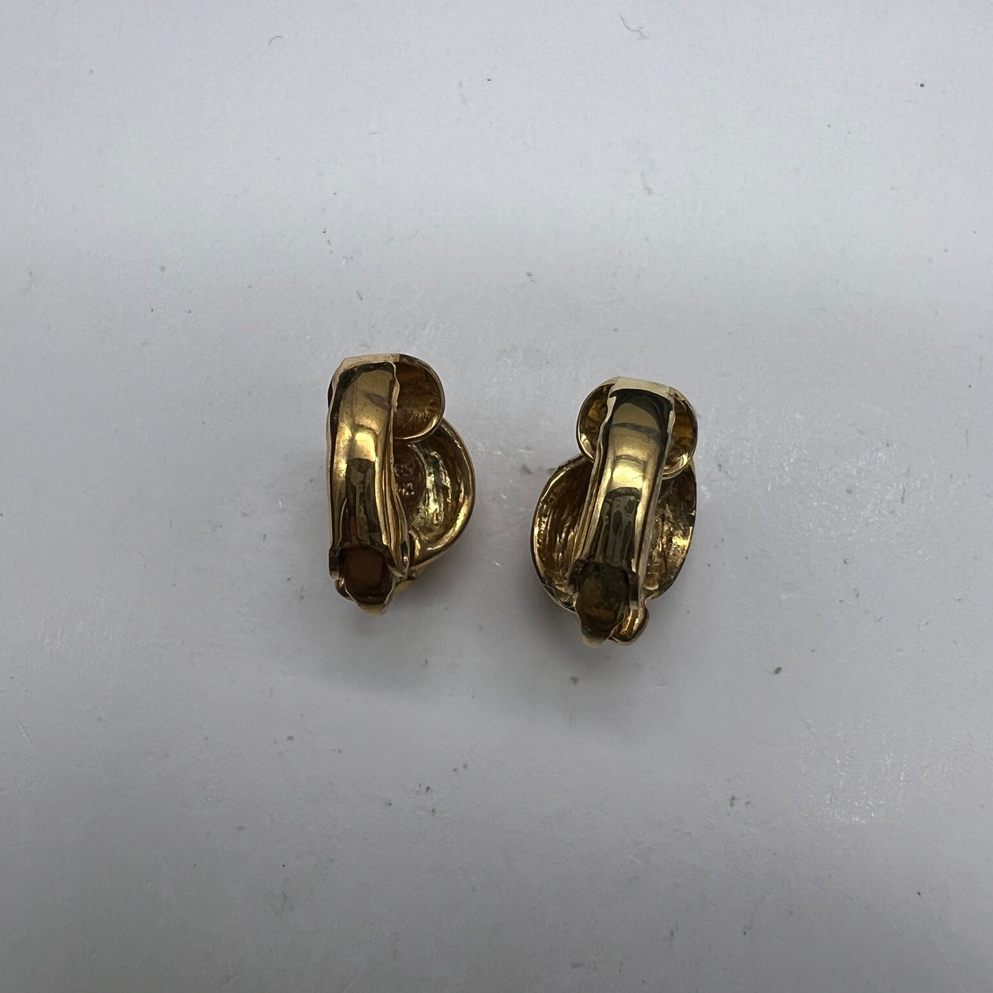 Christian Dior Vintage Twist Golden Clip-On Earrings