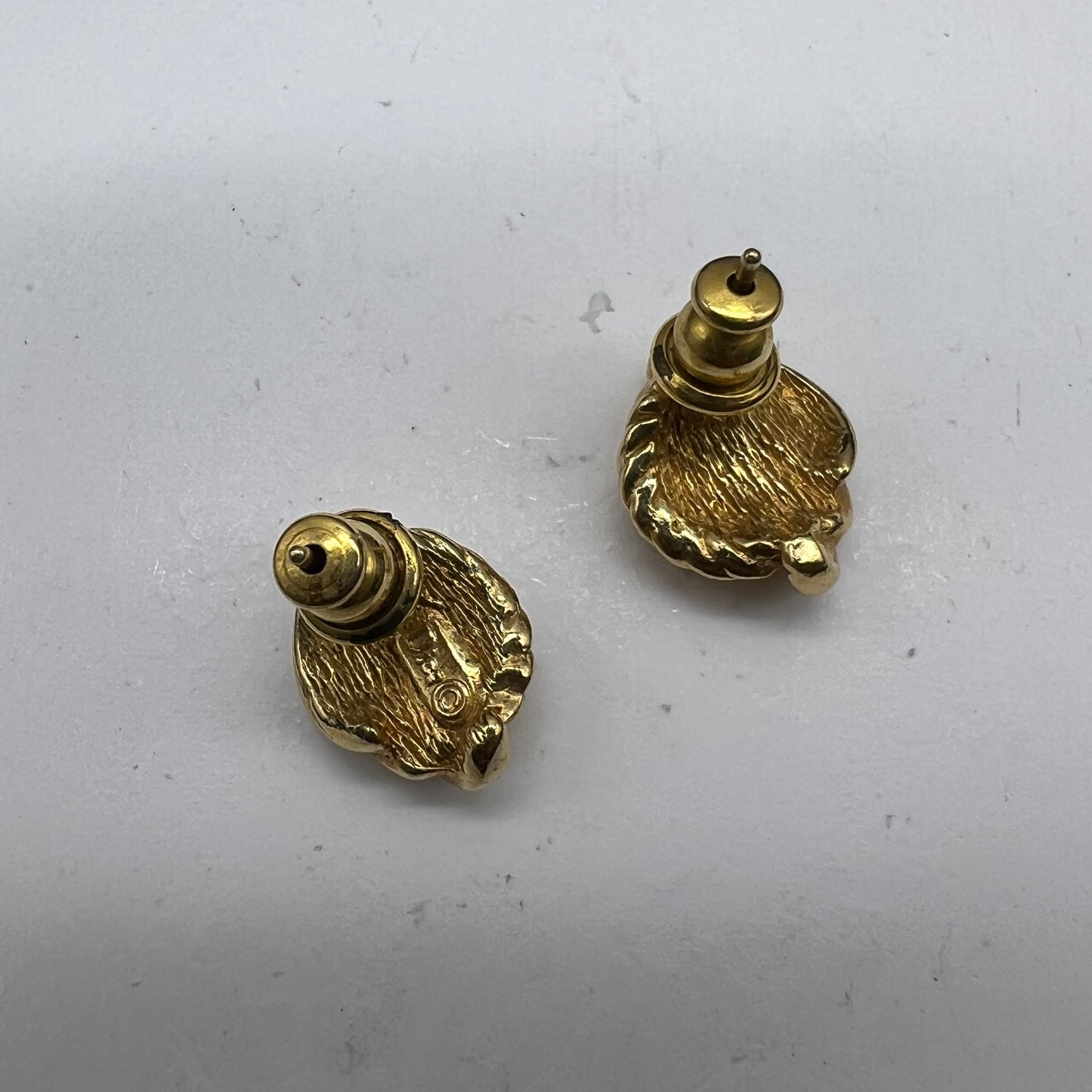 Christian Dior Vintage Golden Twisted Earrings