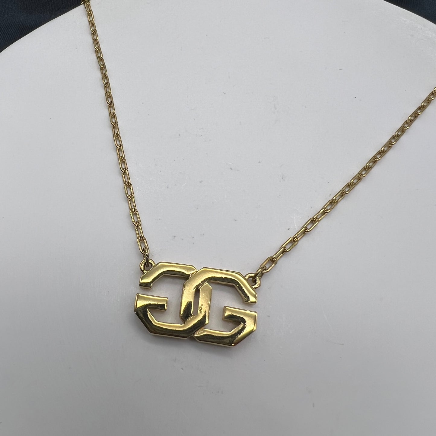 Givenchy Vintage Gg Logo Golden Necklace