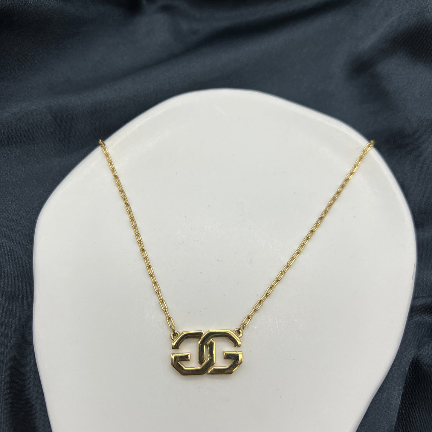 Givenchy Vintage Gg Logo Golden Necklace