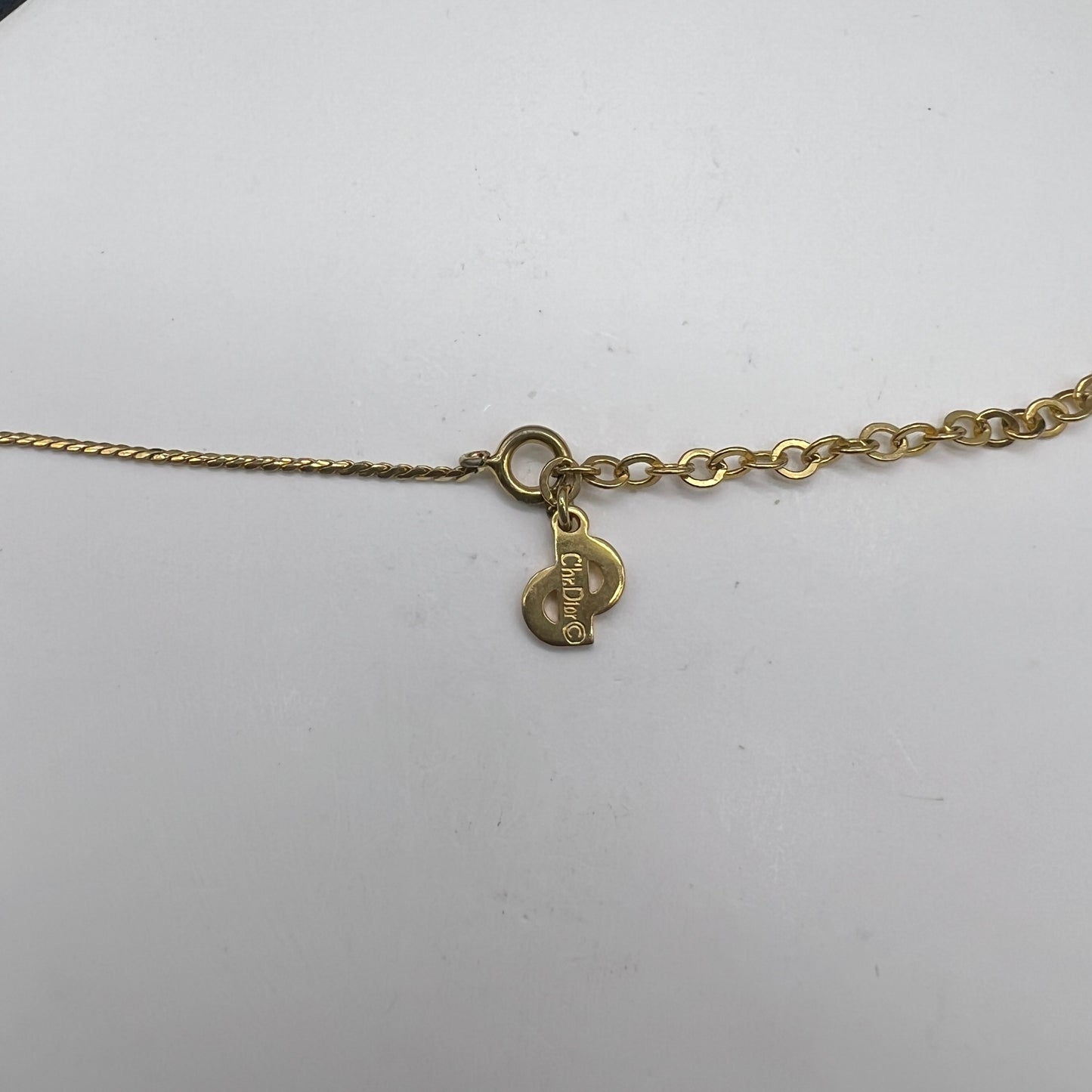 Christian Dior Vintage Golden CD Logo Necklace