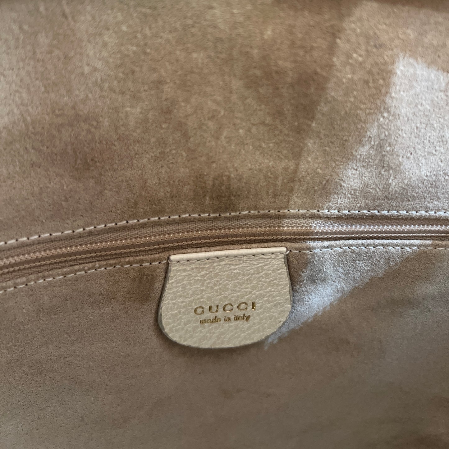 Gucci White Bamboo Top Handle Handbag