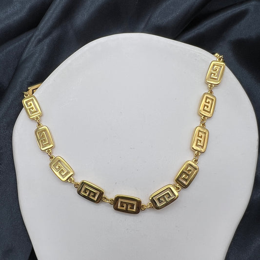 Givenchy Vintage Double G Logo Golden Long Necklace