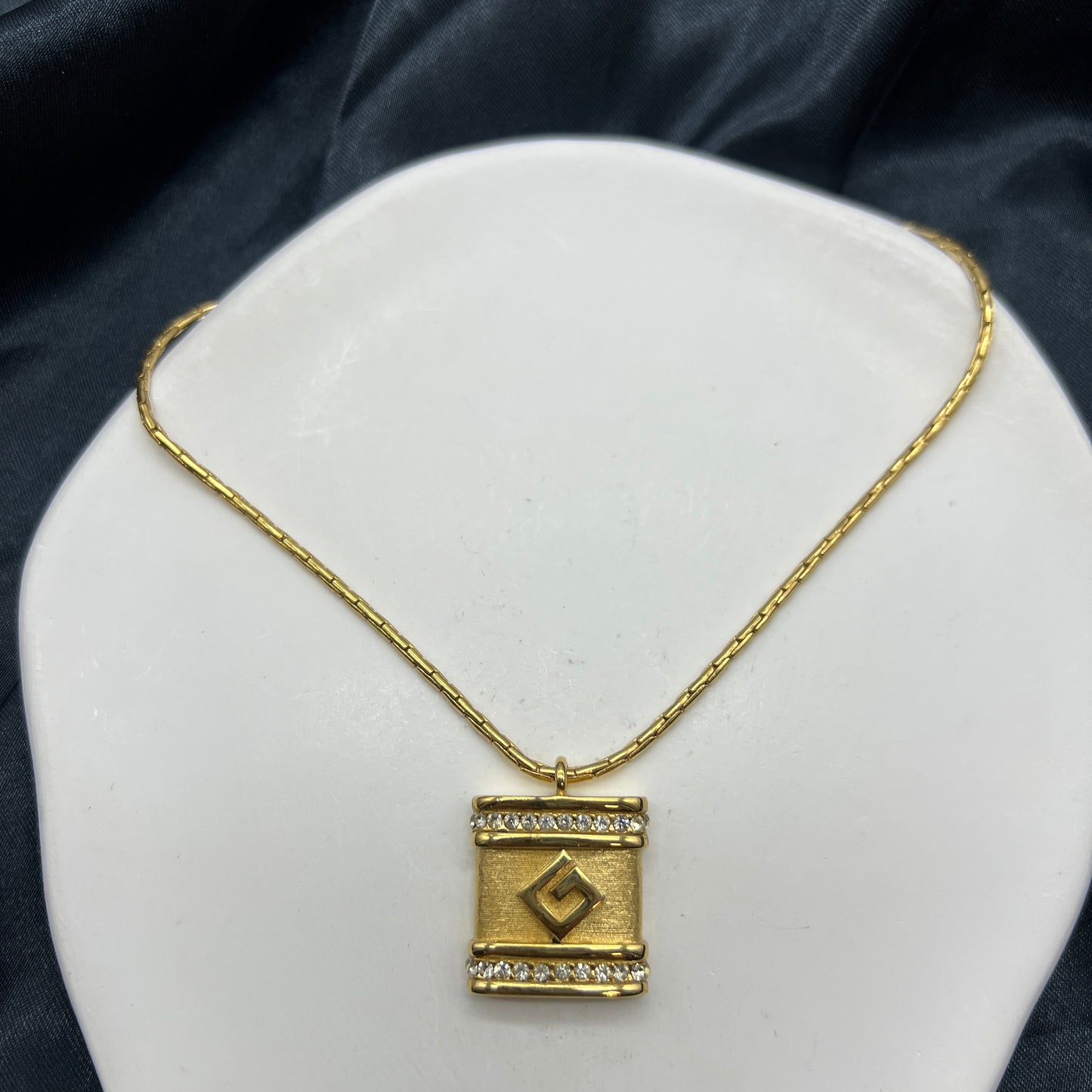 Givenchy Vintage G Logo Golden Necklace,