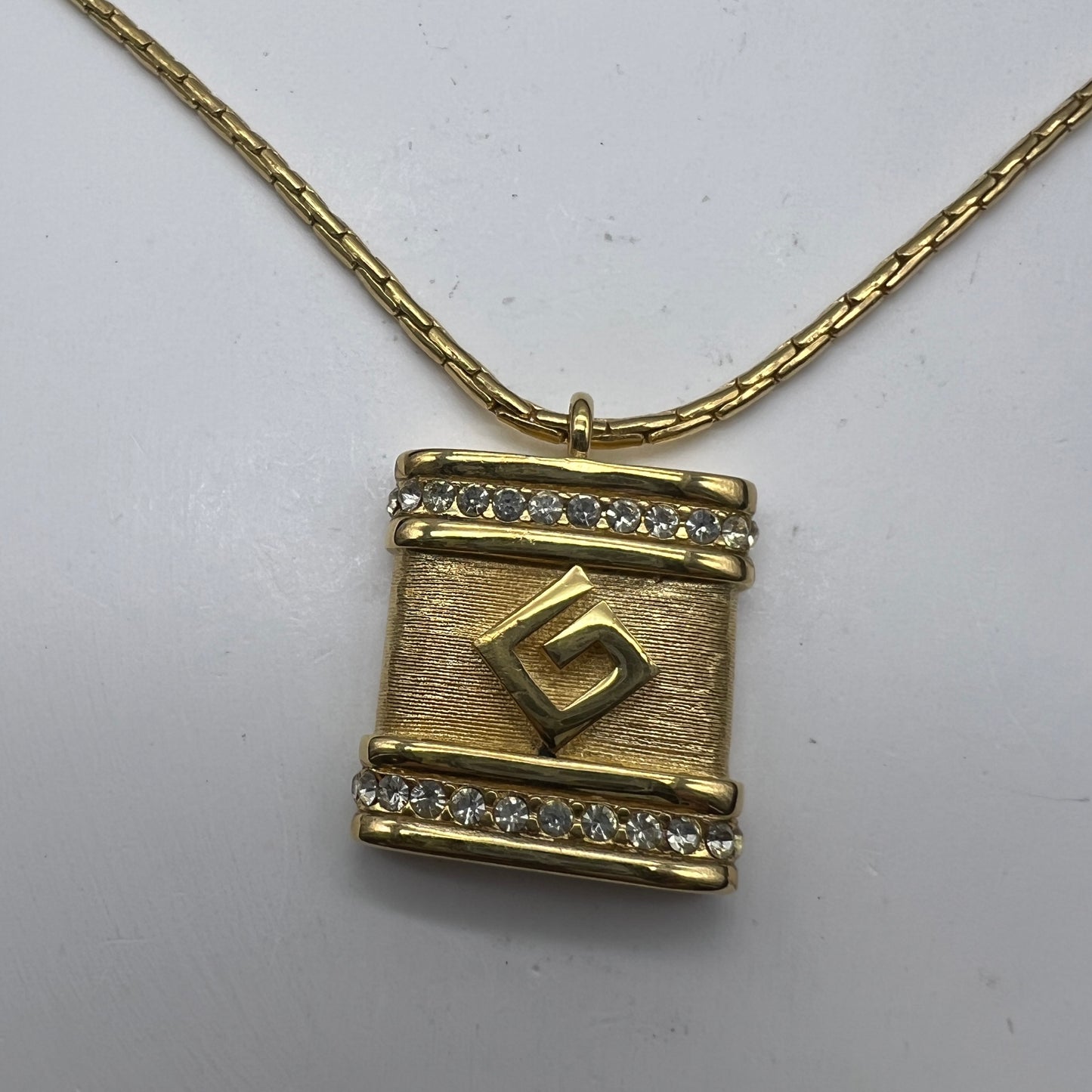 Givenchy Vintage G Logo Golden Necklace,