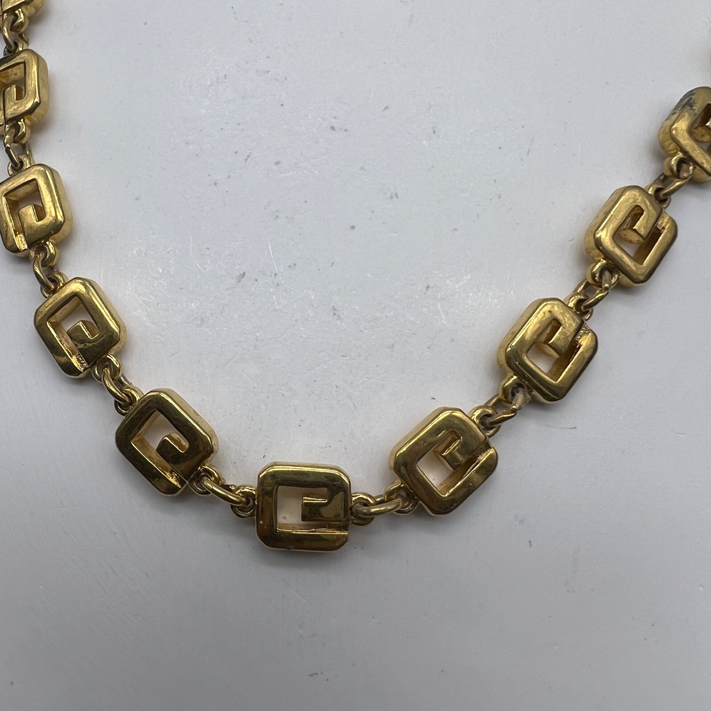 Givenchy Vintage G Logo Golden Long Necklace