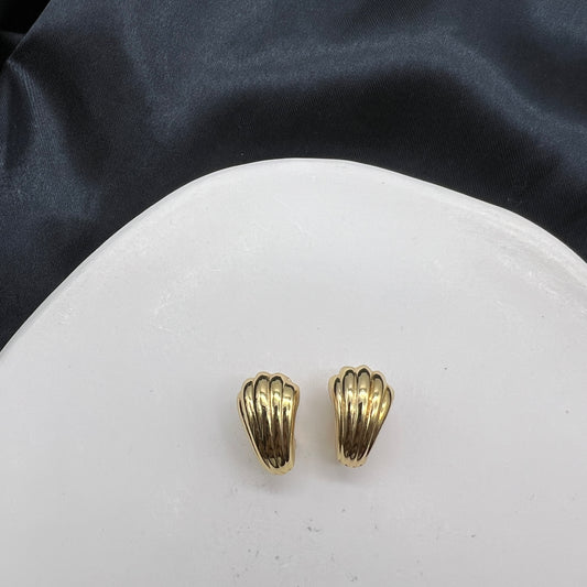 Christian Dior Vintage Golden Clip-On Earrings