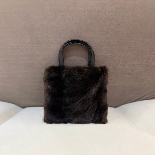 Loewe Nappa Leather With Fur Mini Handbag