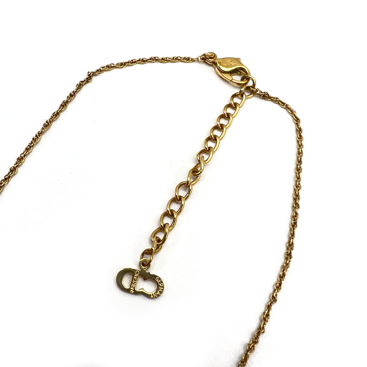 Christian Dior Vintage Twist Circle Golden Necklace