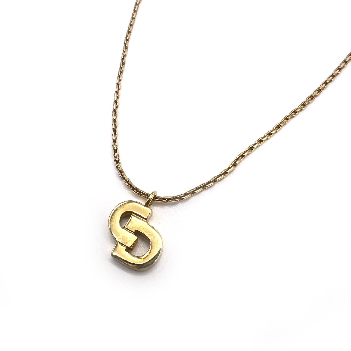 Christian Dior Vintage Golden CD Logo Necklace