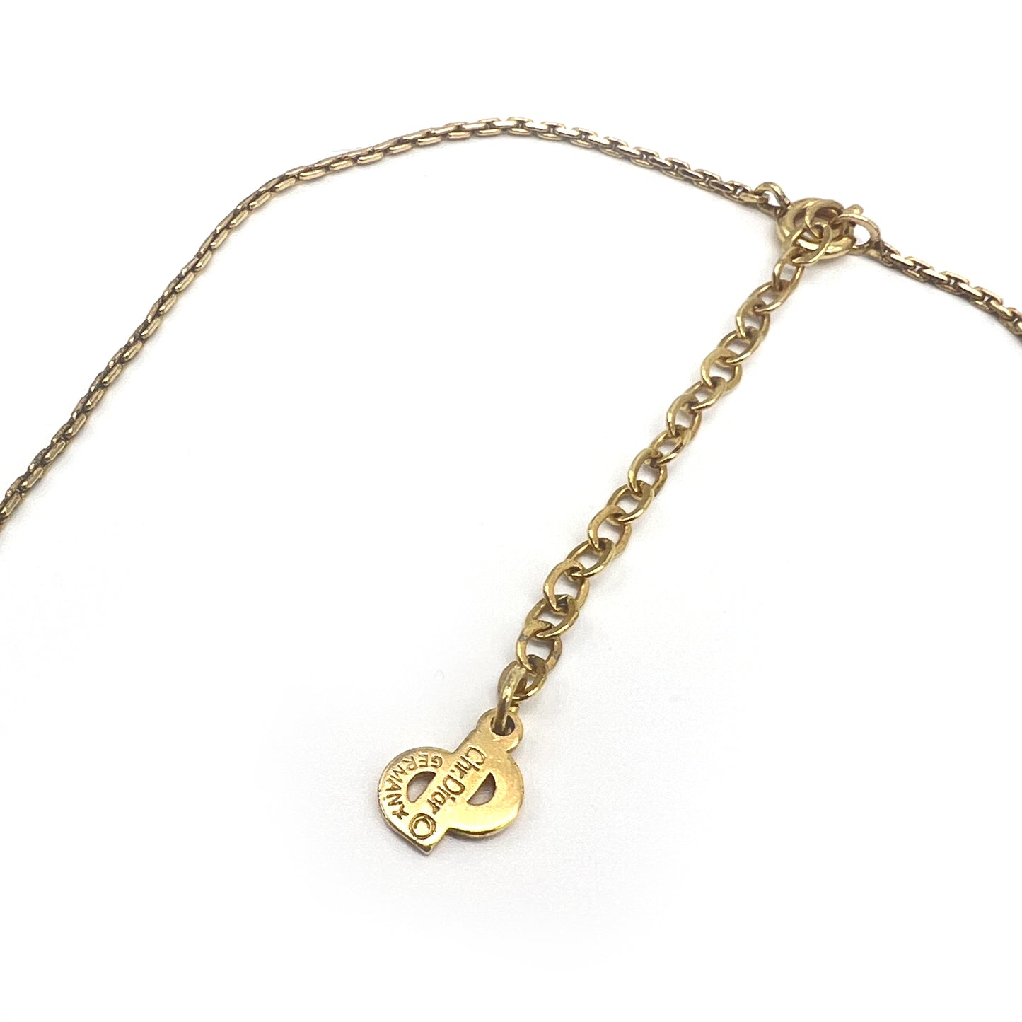 Christian Dior Vintage Golden CD Logo Necklace