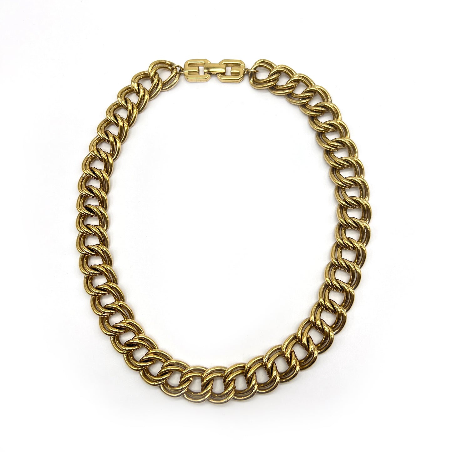 Givenchy Vintage Double Link Golden Necklace