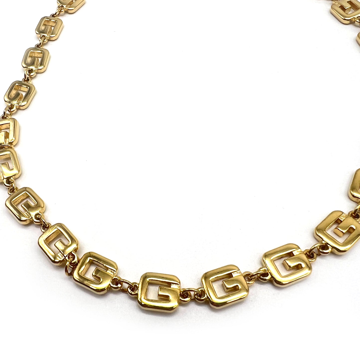 Givenchy Vintage G Logo Golden Chain Necklace