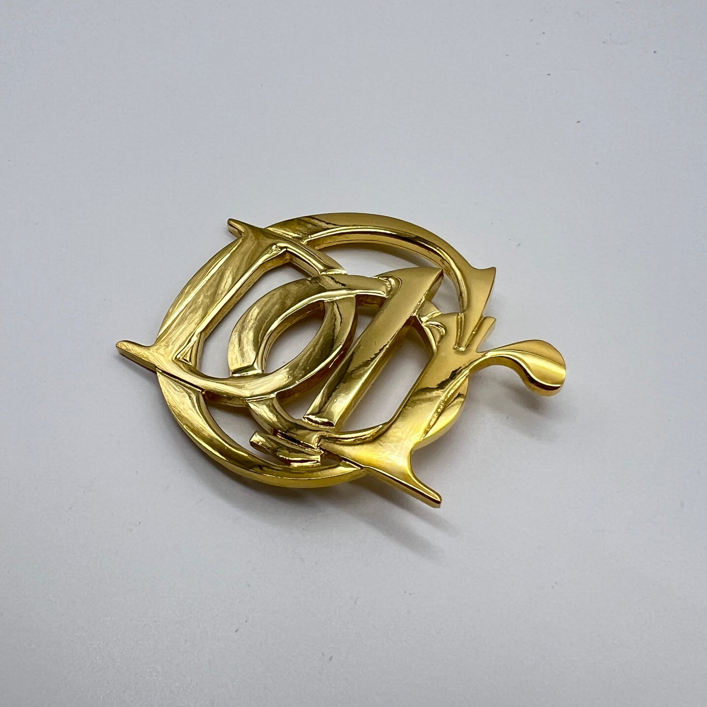 Christian Dior Vintage Golden Dior Logo Brooch