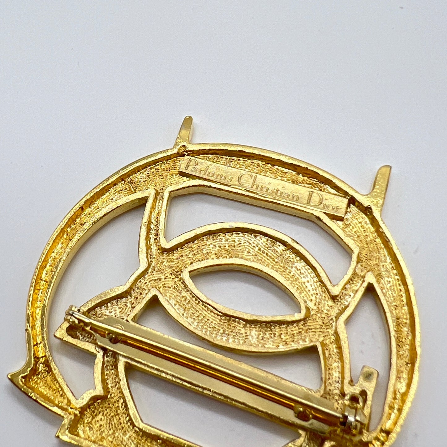 Christian Dior Vintage Golden Dior Logo Brooch