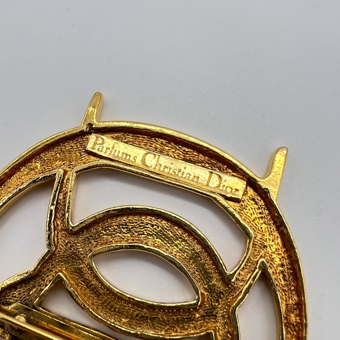 Christian Dior Vintage Golden Dior Logo Brooch