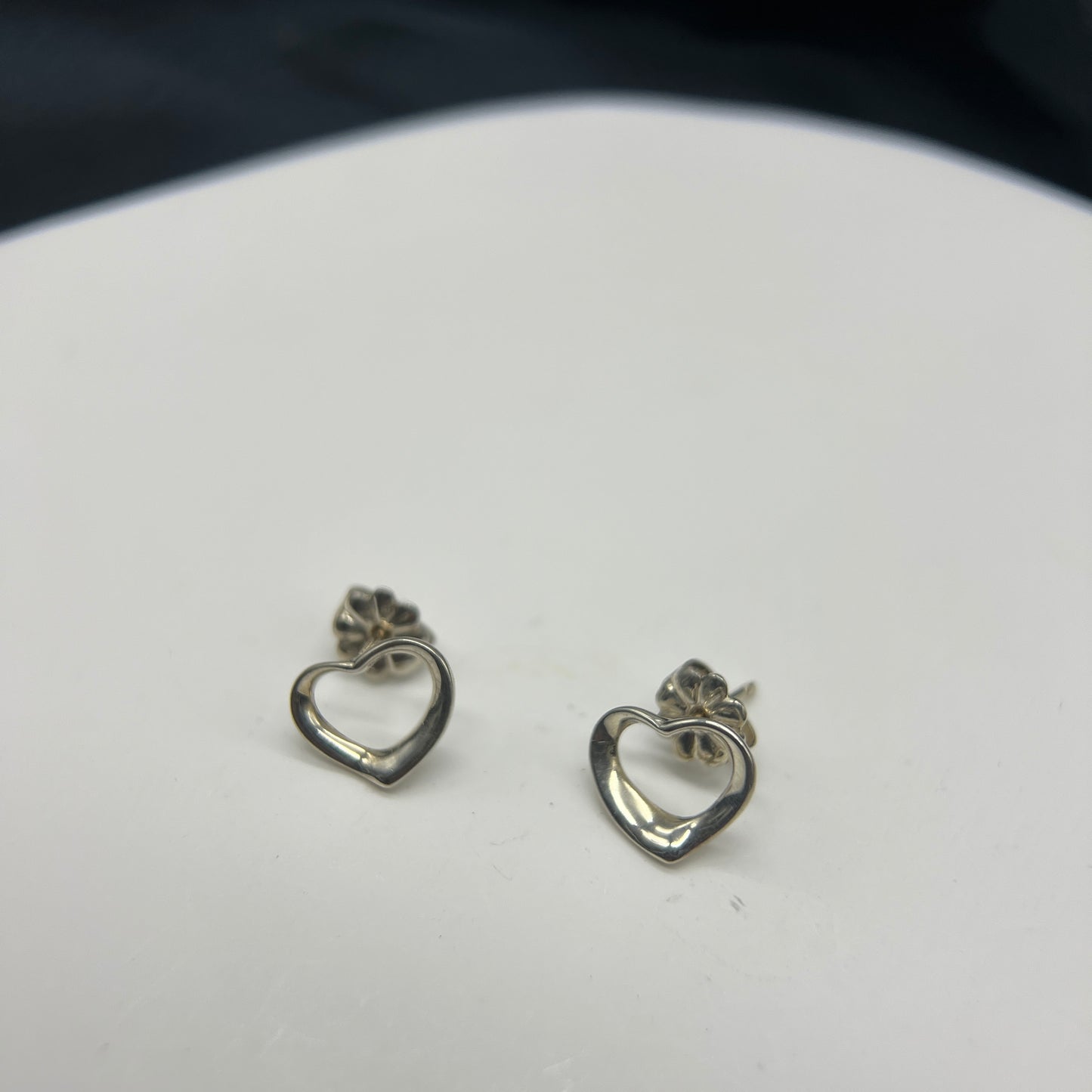 Tiffany Open Heart Earrings In 925 Silver