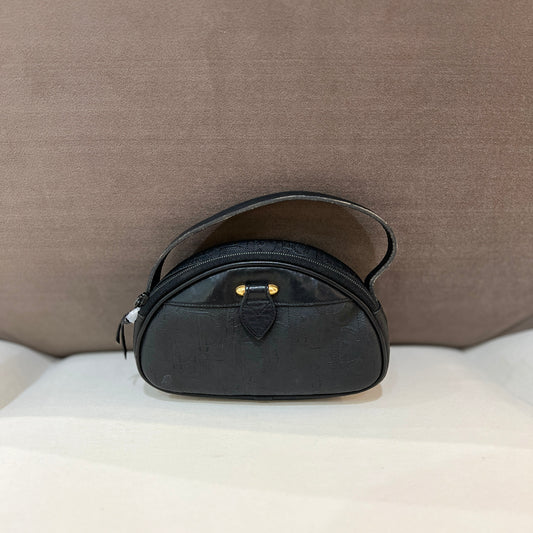 Christian Dior 迪奥中古黑色 Monogram 迷你手拿包