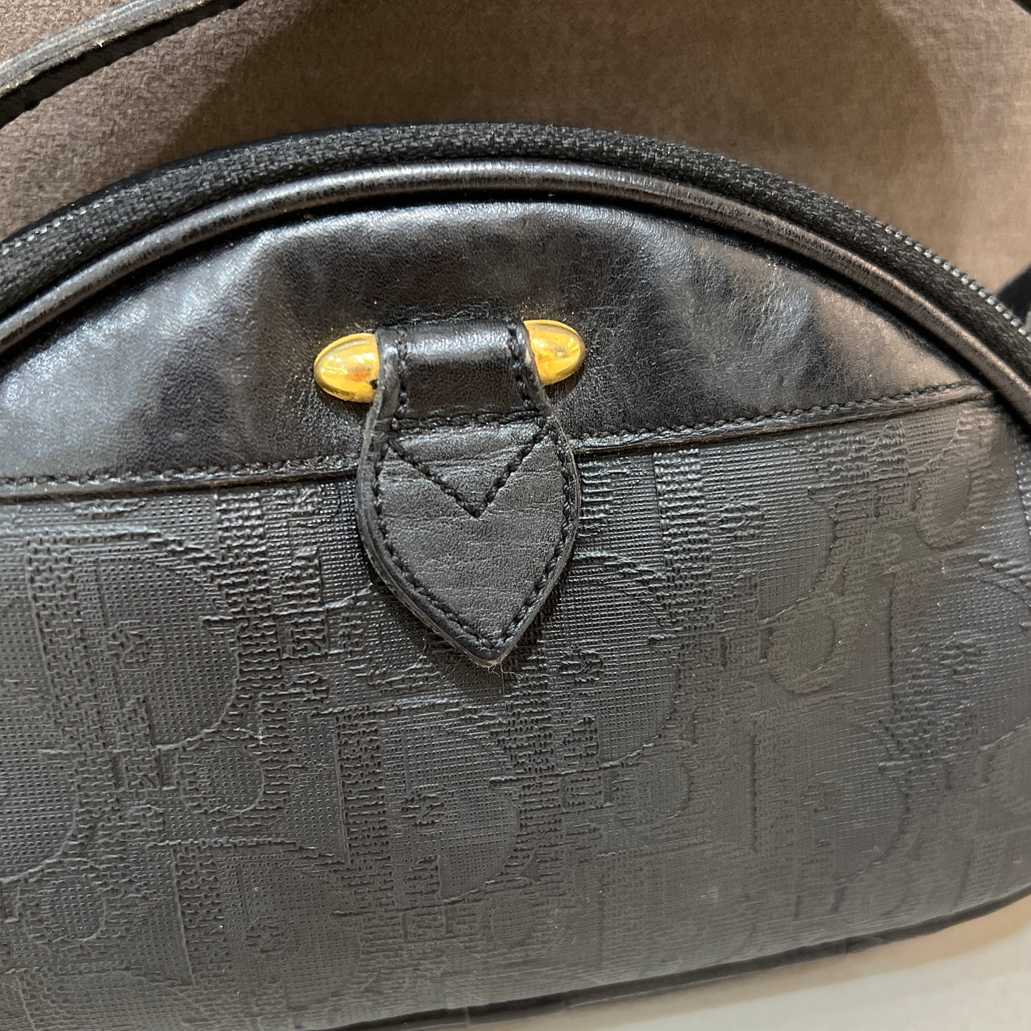 Christian Dior Monogram Mini Pouch In Black Color