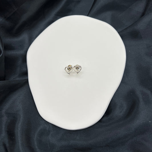 Tiffany & Co. 蒂芙尼中古Open Heart 925 銀夾式耳環