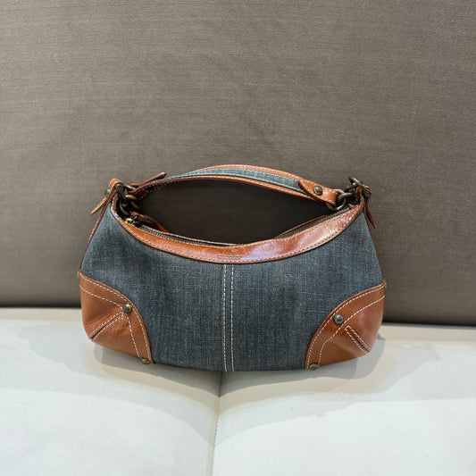 Burberry Denim With Leather Handbag