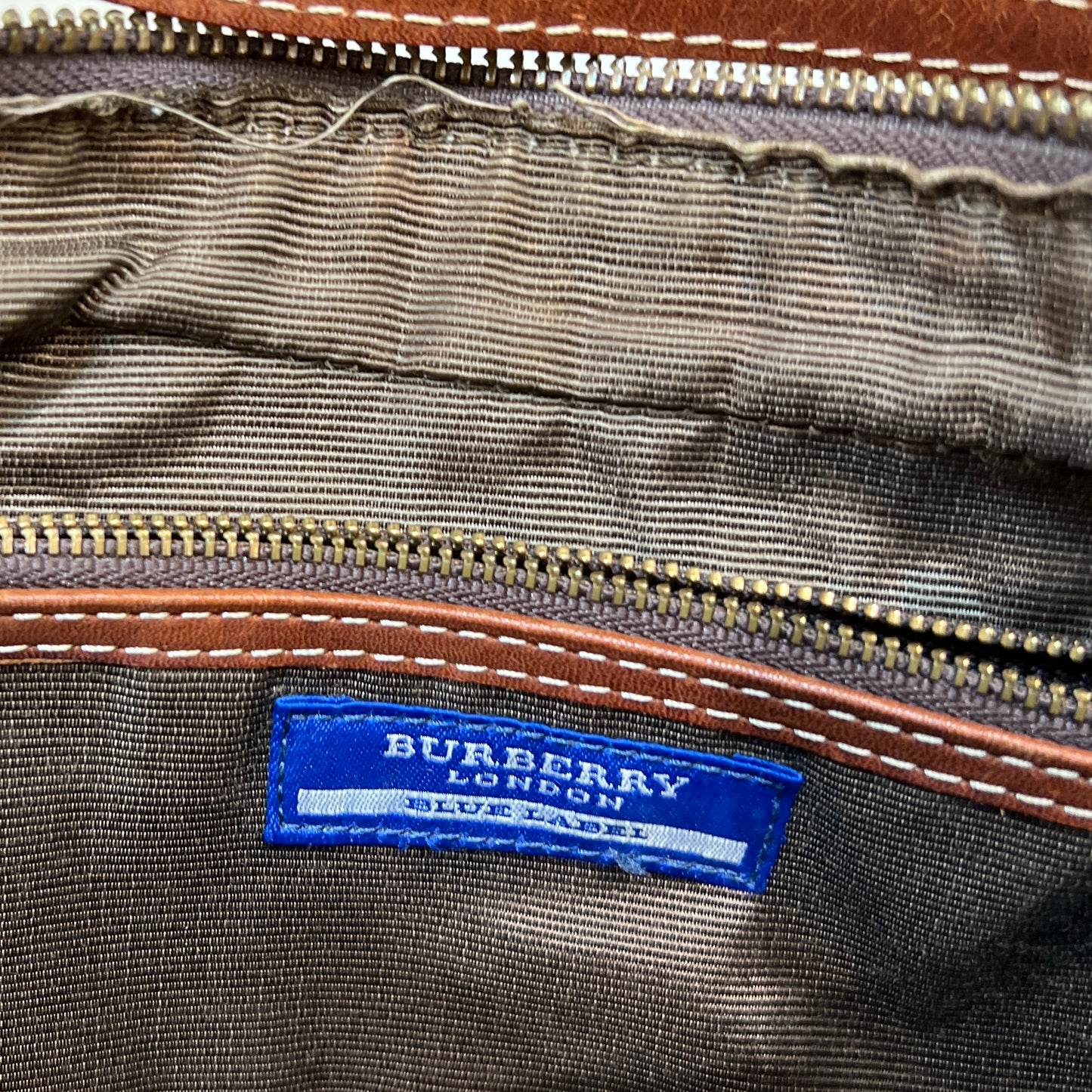 Burberry Denim With Leather Handbag