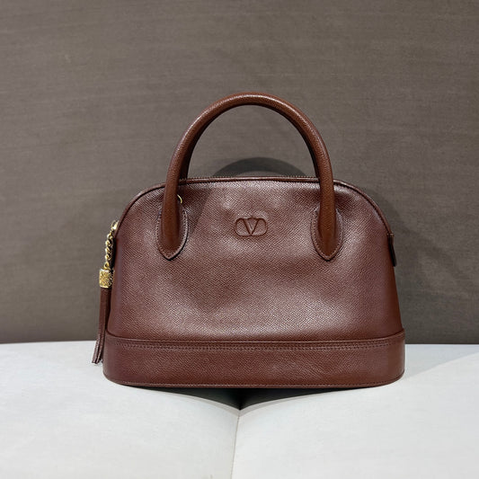 Valentino Brown Color Leather Hand Bag