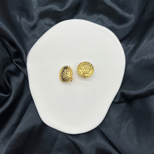 Versace Vintage Medusa Golden Clip-On Earrings