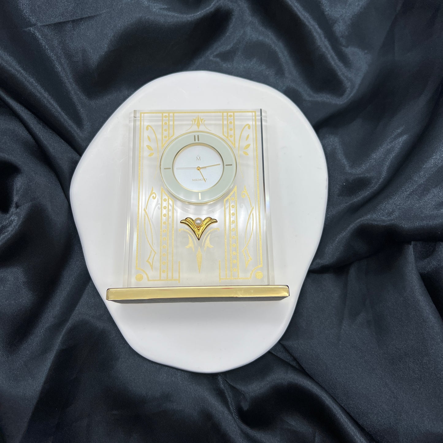 Mikimoto Vintage Pearl Table Clock