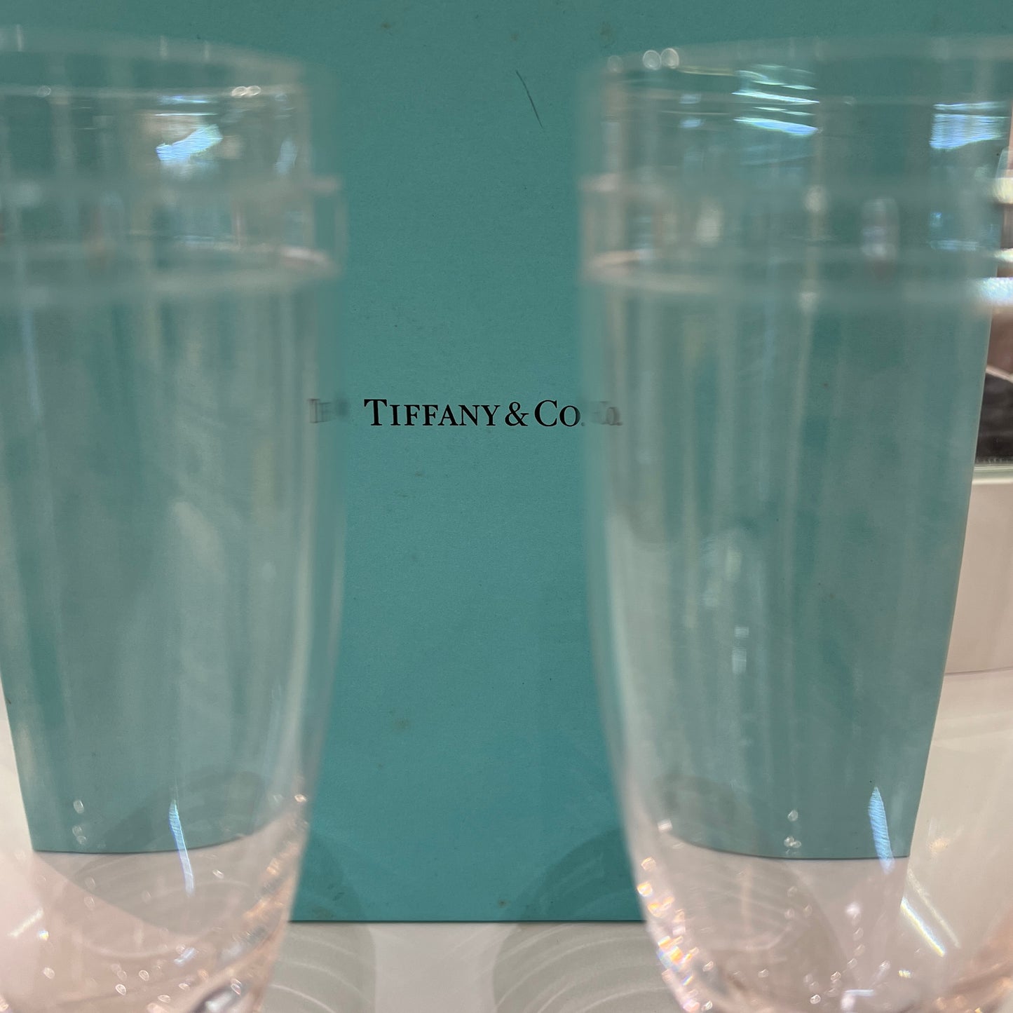 Tiffany Unused Set Of 2 Champagne Glasses