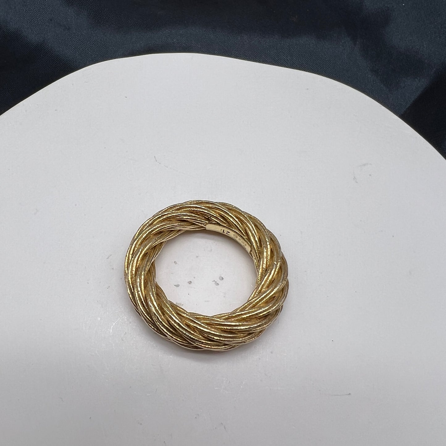 Bottega Veneta Vintage Golden Twist Ring