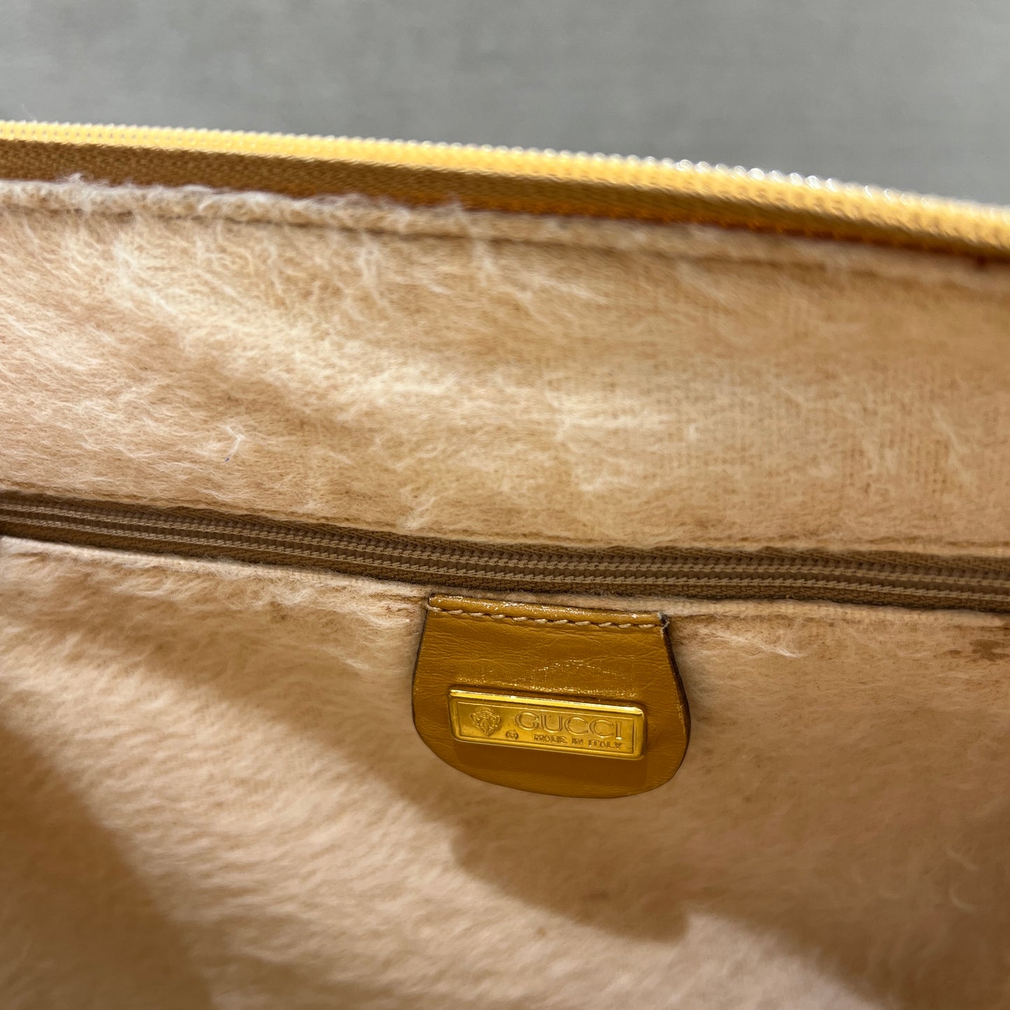 Gucci Vintage Micro Gg Monogram Boston Bag In Brown Color