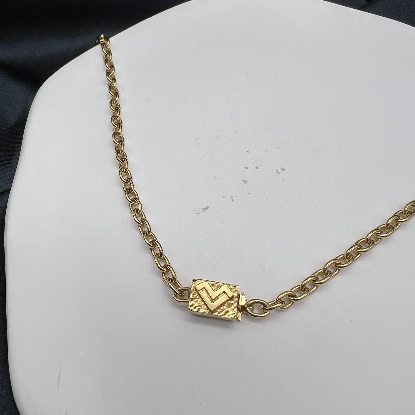 Valentino Vintage Golden Long Chain Necklace