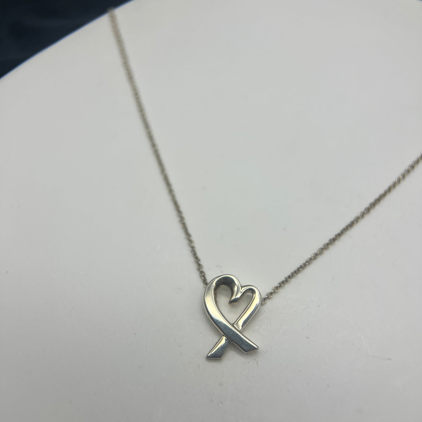 Tiffany Vintage Mini Moving Heart Silver Necklace