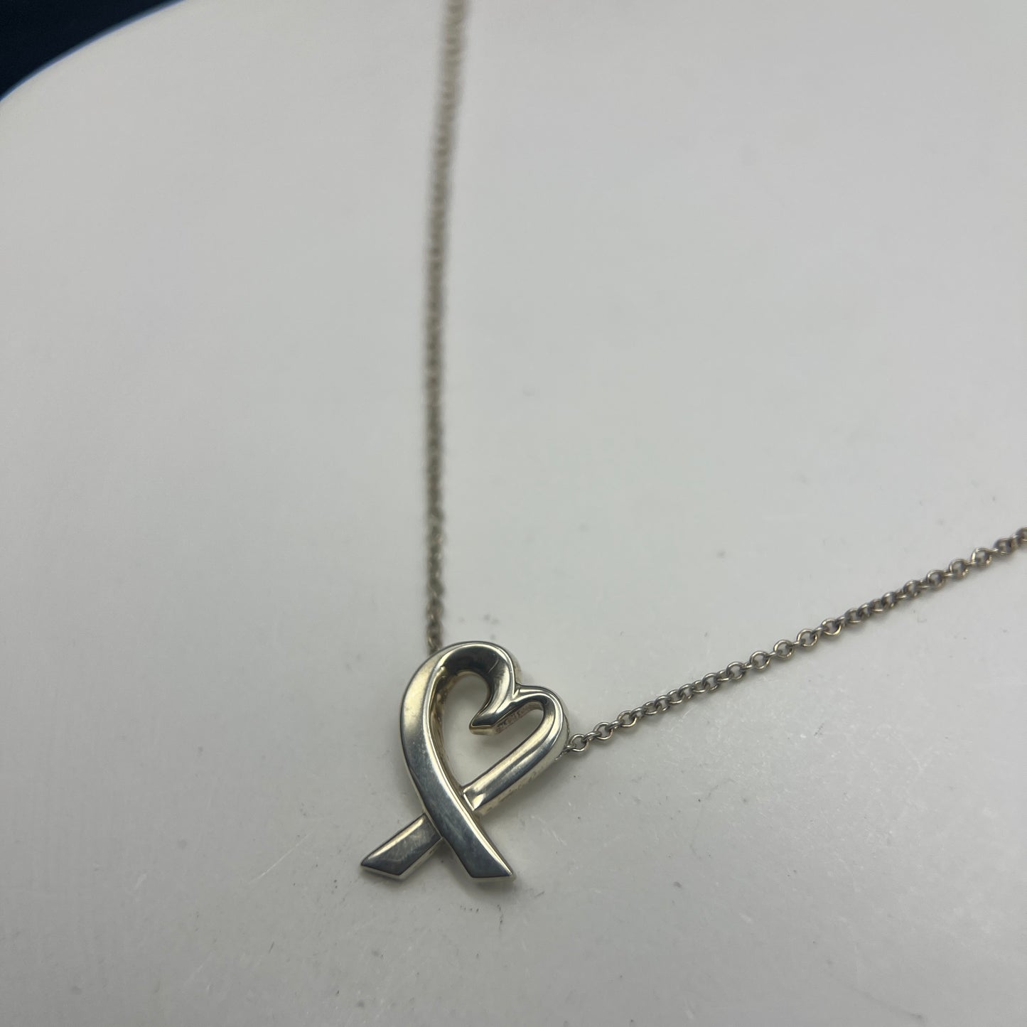 Tiffany Vintage Mini Moving Heart Silver Necklace