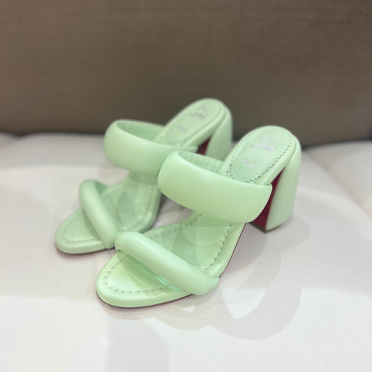 Christian Louboutin Vintage Apple Green Sandel Heels #37