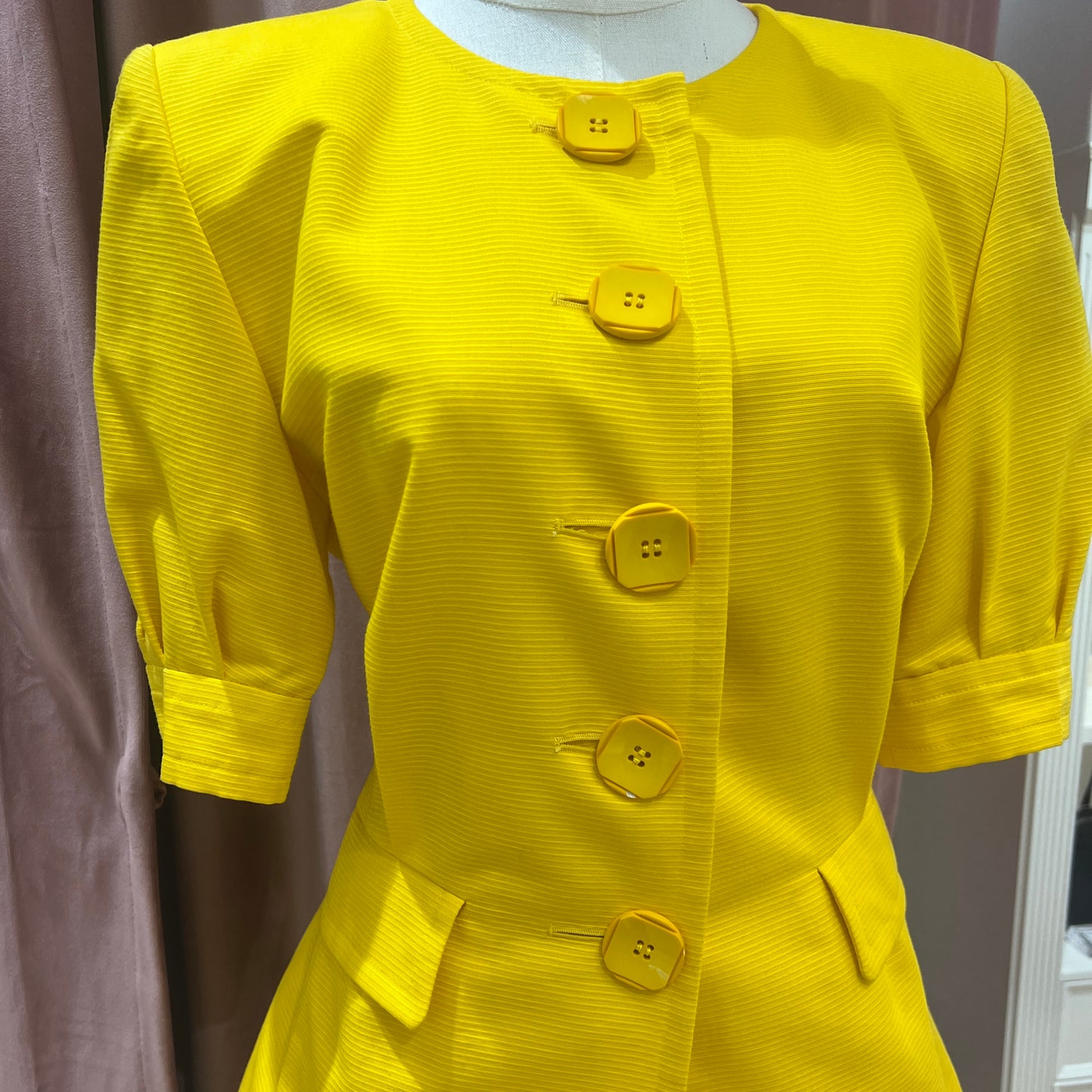 Yves Saint Laurent Vintage Stylish Sharp Yellow Suit