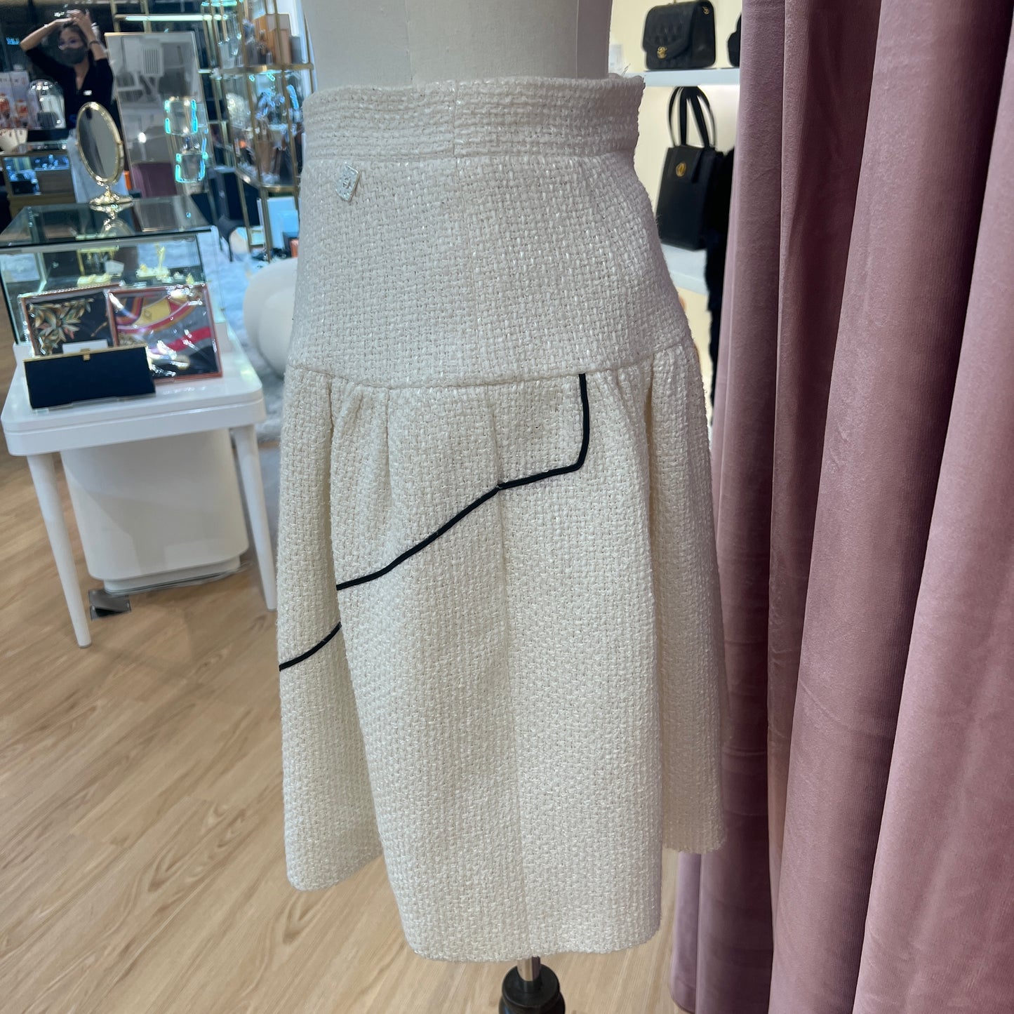 Chanel White Skirt