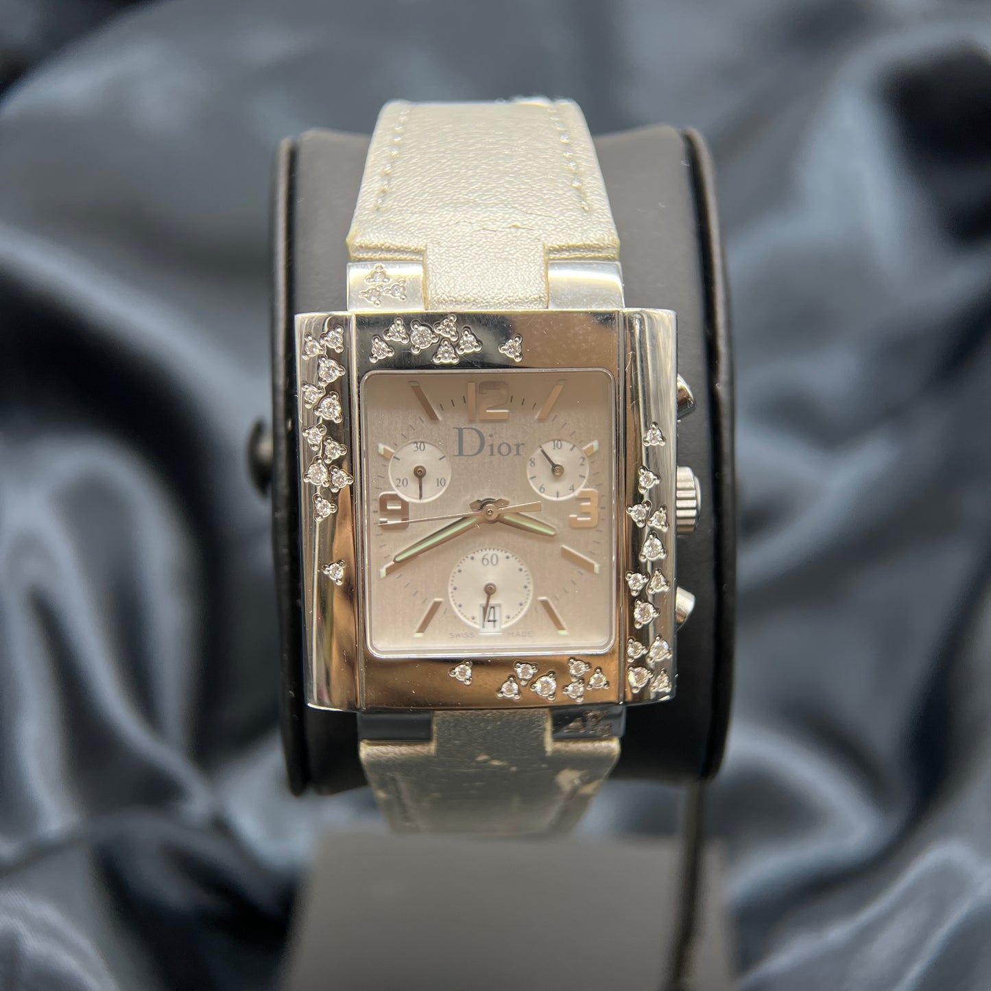 Christian Dior Vintage Riva Chronograph Diamond Watch