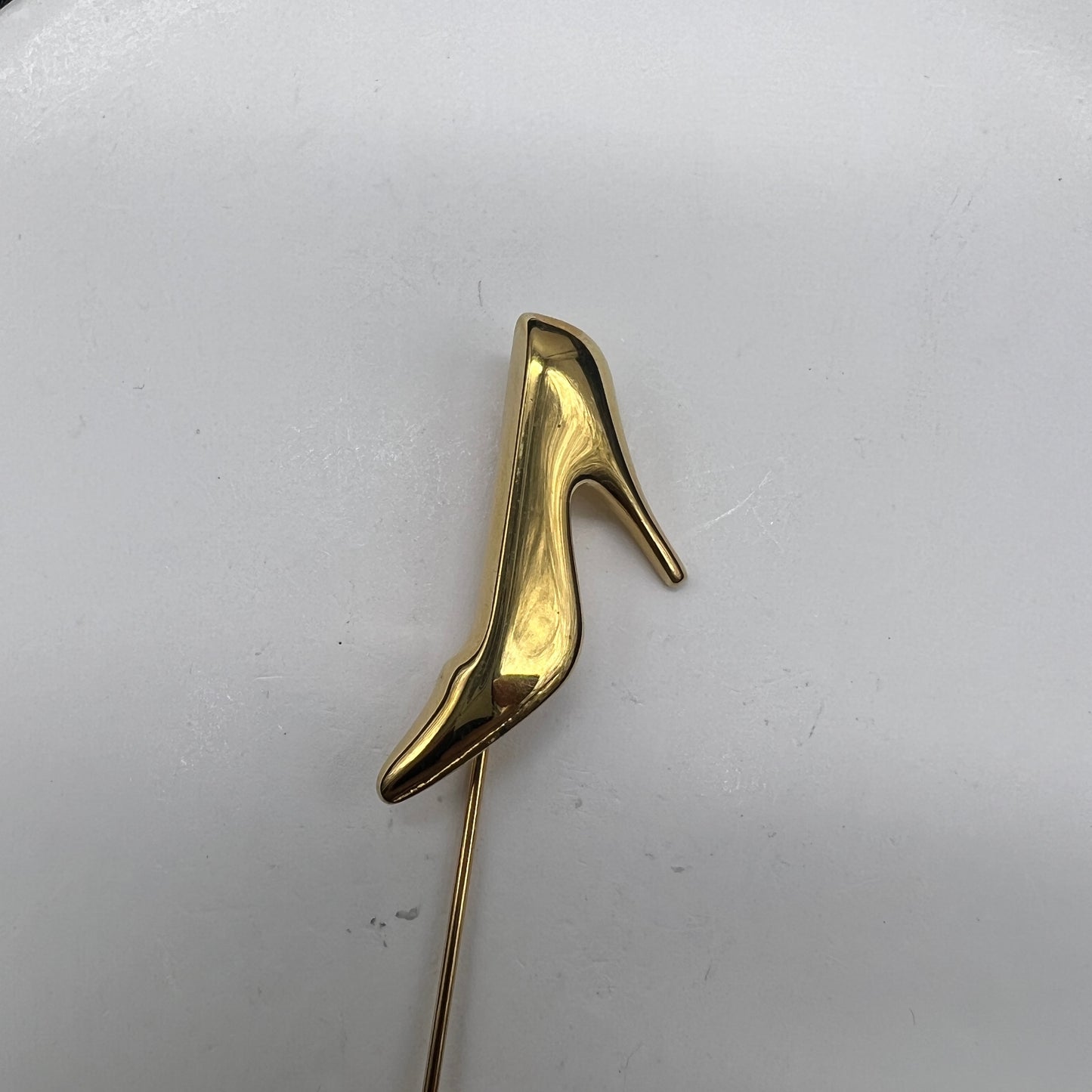 Ferragamo Vintage Golden Heel Motif Brooch