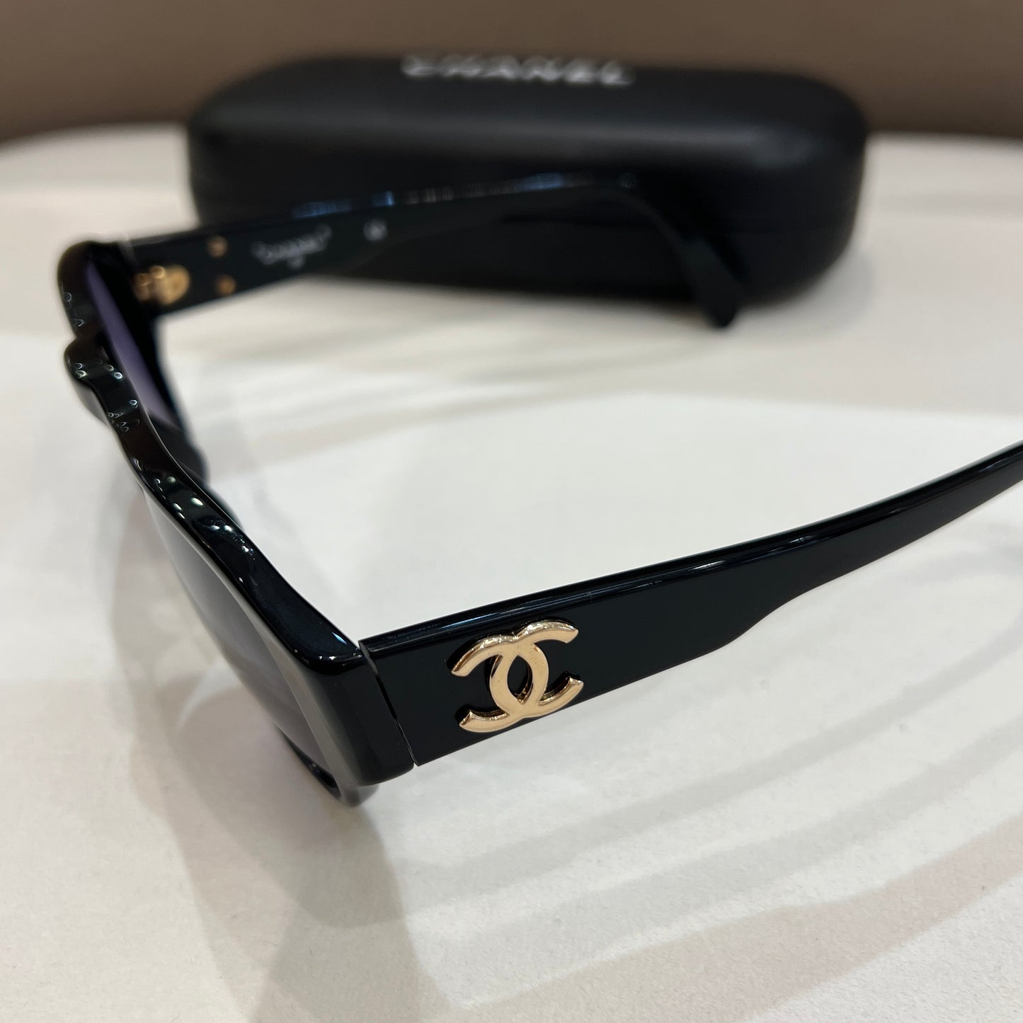 Chanel Vintage CC Logo Black Sunglass