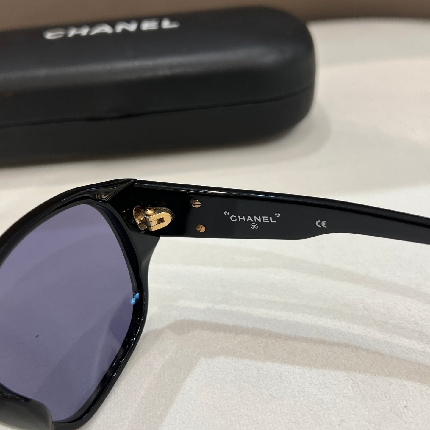 Chanel Vintage CC Logo Black Sunglass